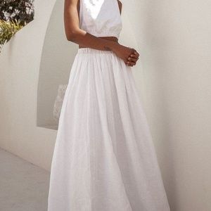 DISSH white linen skirt